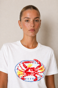 Lemon Crab Cotton T-Shirt