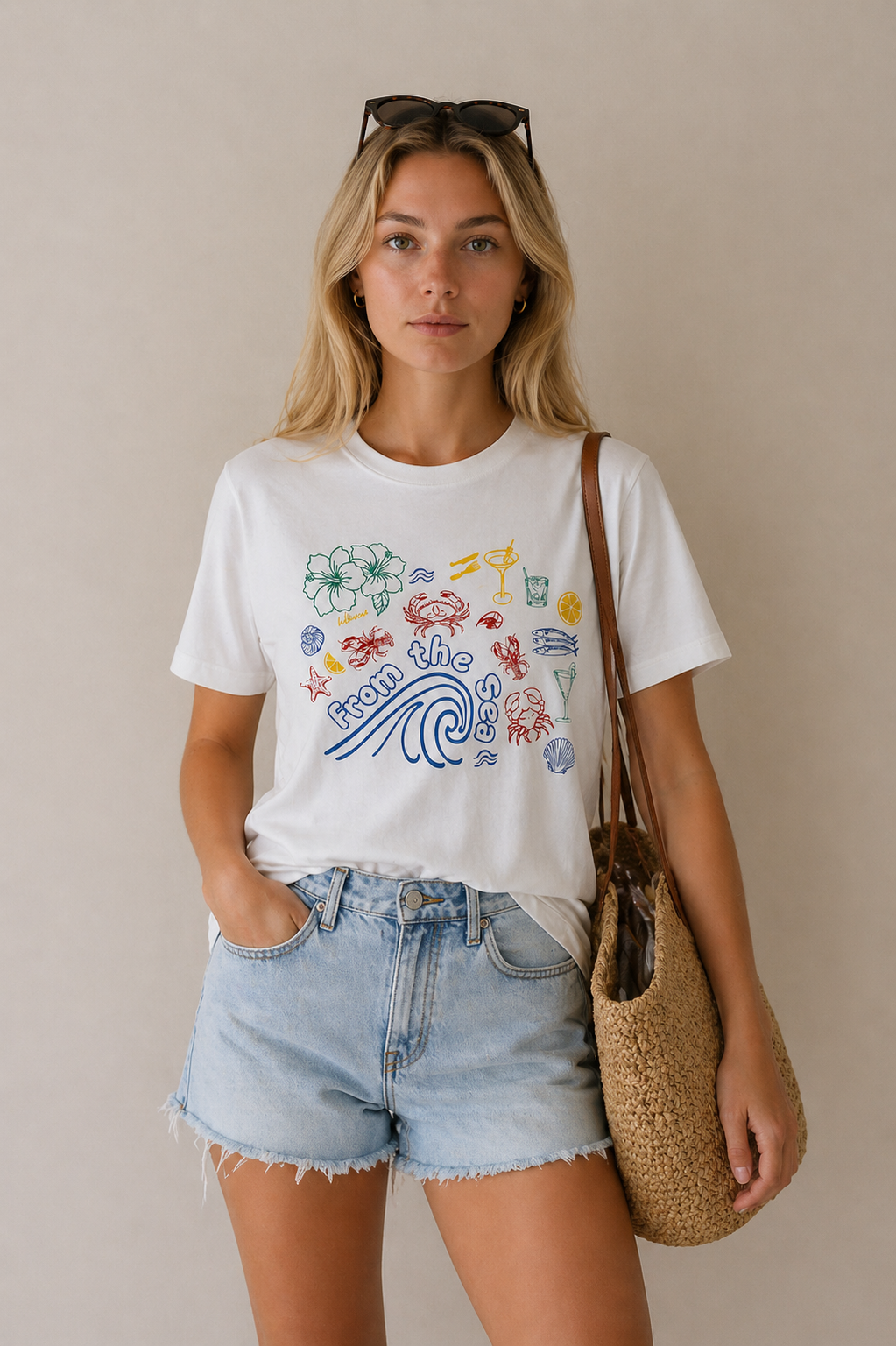 From The Sea Cotton Blend T-Shirt