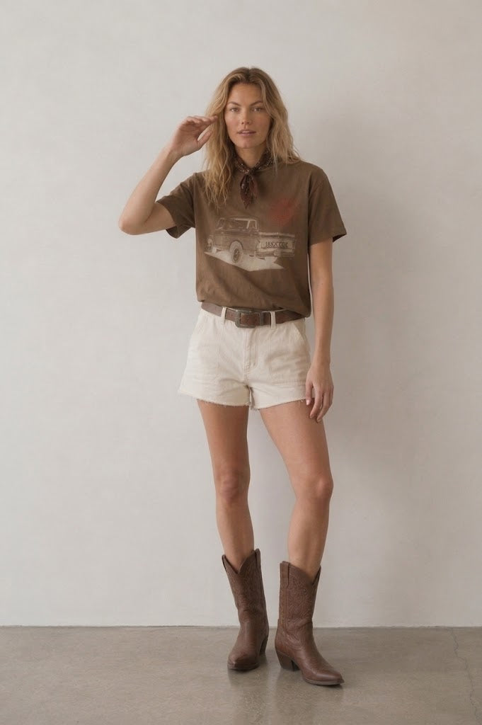 Vintage Truck Graphic Cotton T-Shirt